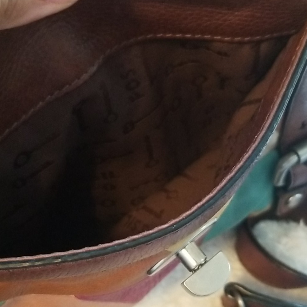 FOSSIL Maddox Messenger Retro Y2K Color-block Satchel - Picture 9 of 16